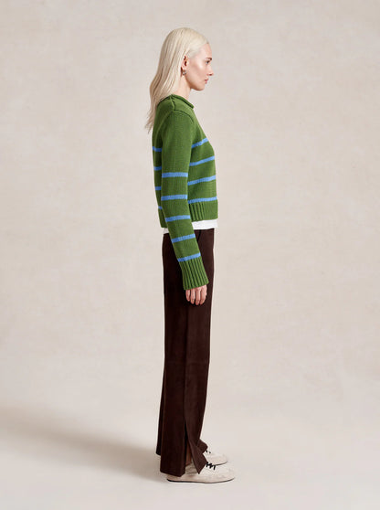 Mini Marina Sweater in Cactus/Sky
