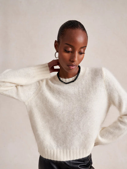 Mini Teddy Sweater in Cream