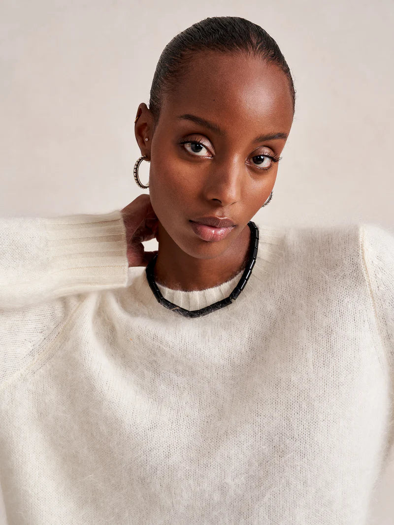 Mini Teddy Sweater in Cream