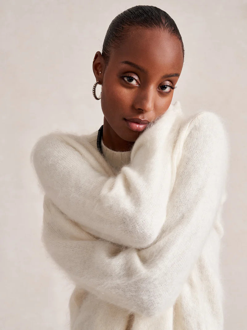 Mini Teddy Sweater in Cream