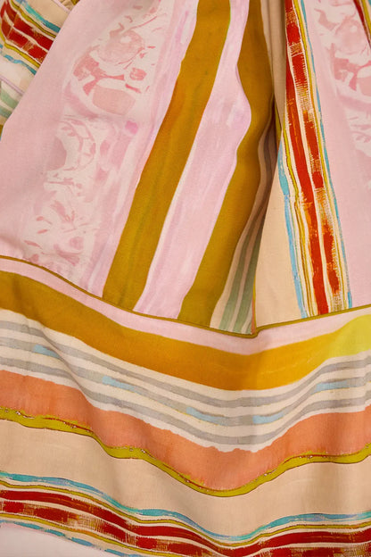 Mara Dress in Abstract Stripe