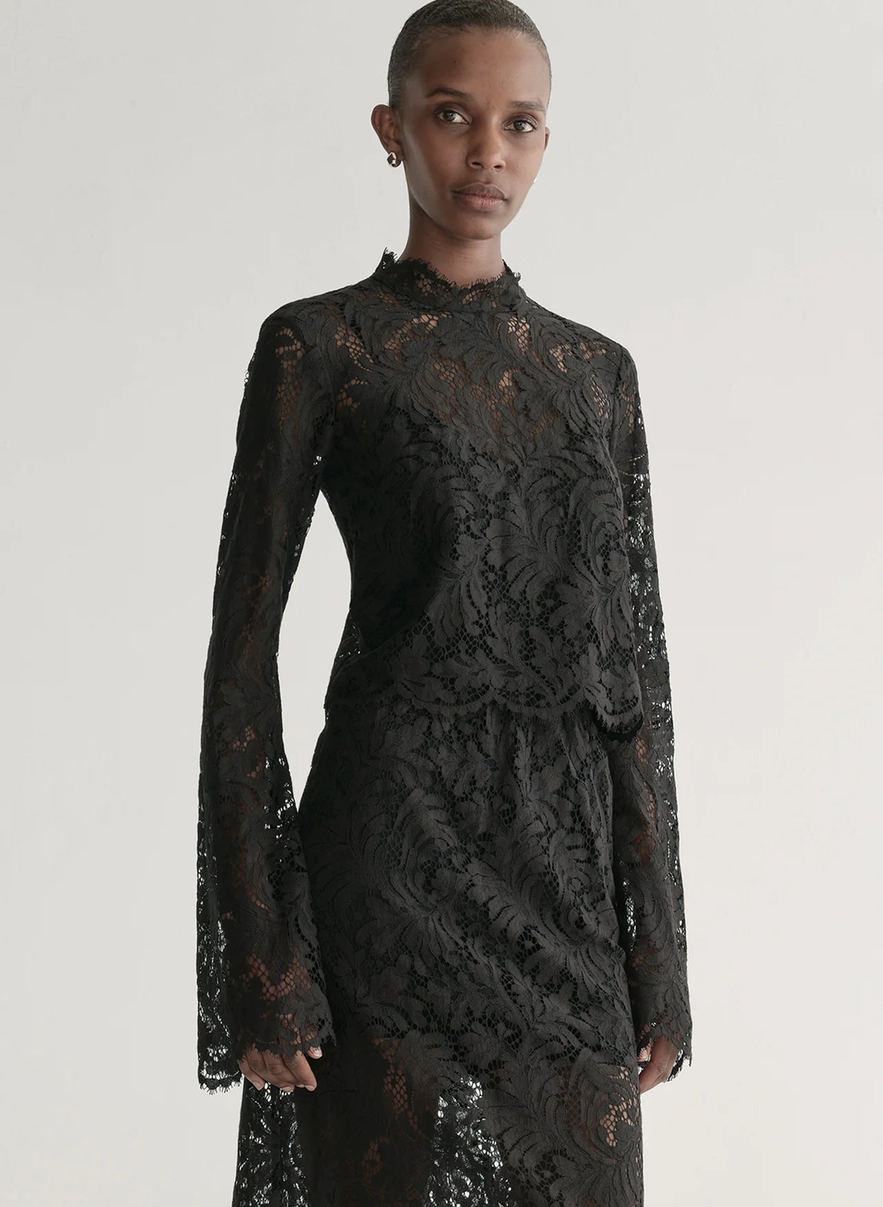 Margot Lace Top in Black