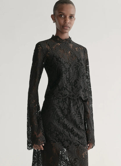 Margot Lace Top in Black