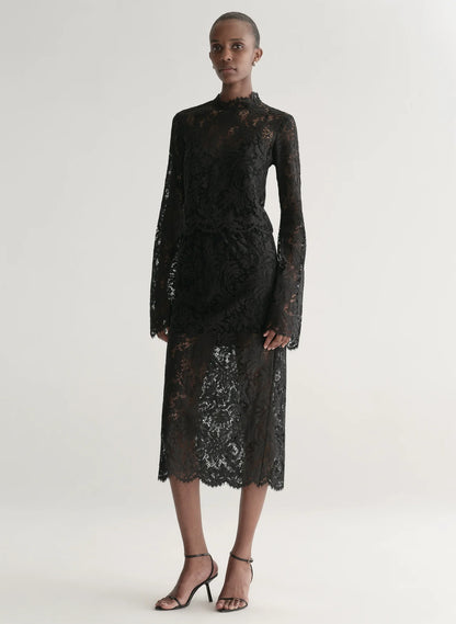 Margot Lace Top in Black