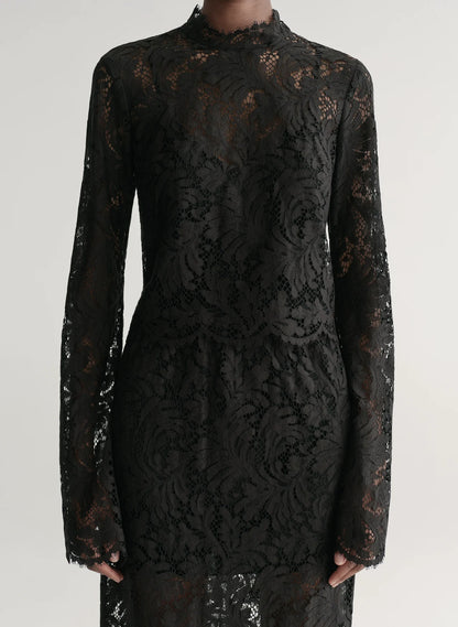 Margot Lace Top in Black