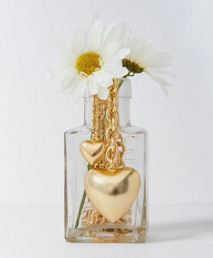 The Mini Puffy Heart Necklace in Gold