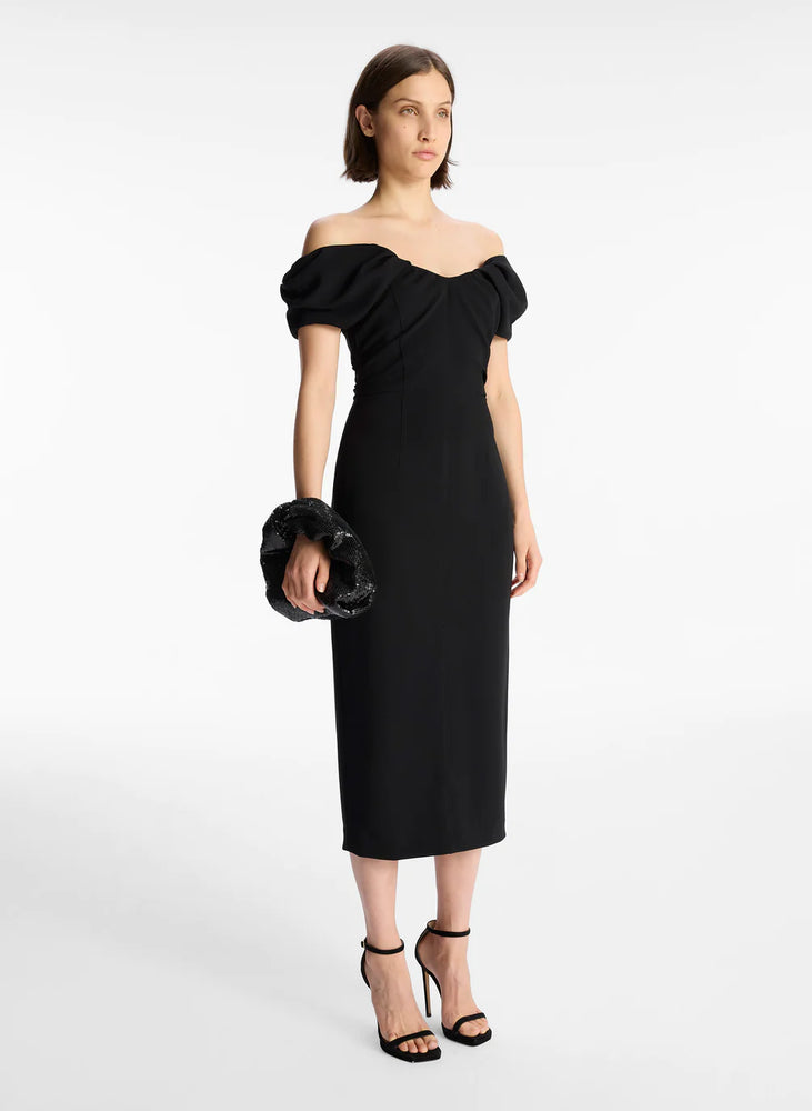 
            
                Load image into Gallery viewer, Nora Midi Dress in Black
            
        