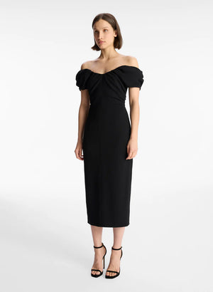 
            
                Load image into Gallery viewer, Nora Midi Dress in Black
            
        