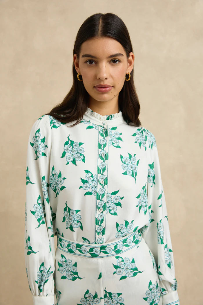 Nyra Shirt in Emerald Blossom