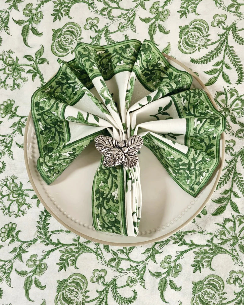 Lilibet Green Buti Napkin | Set of Four