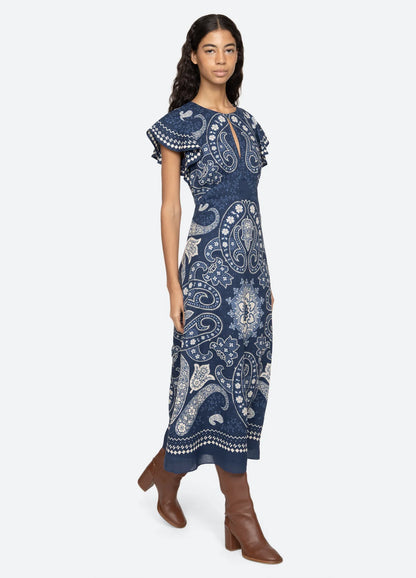 Emelina Dress in Navy