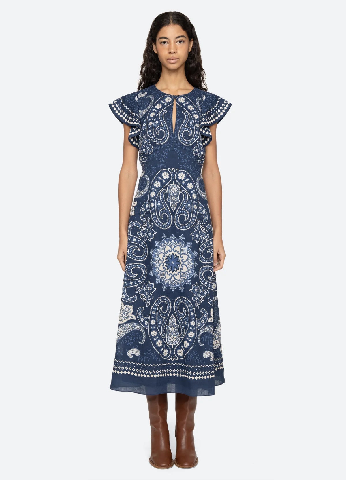 Emelina Dress in Navy