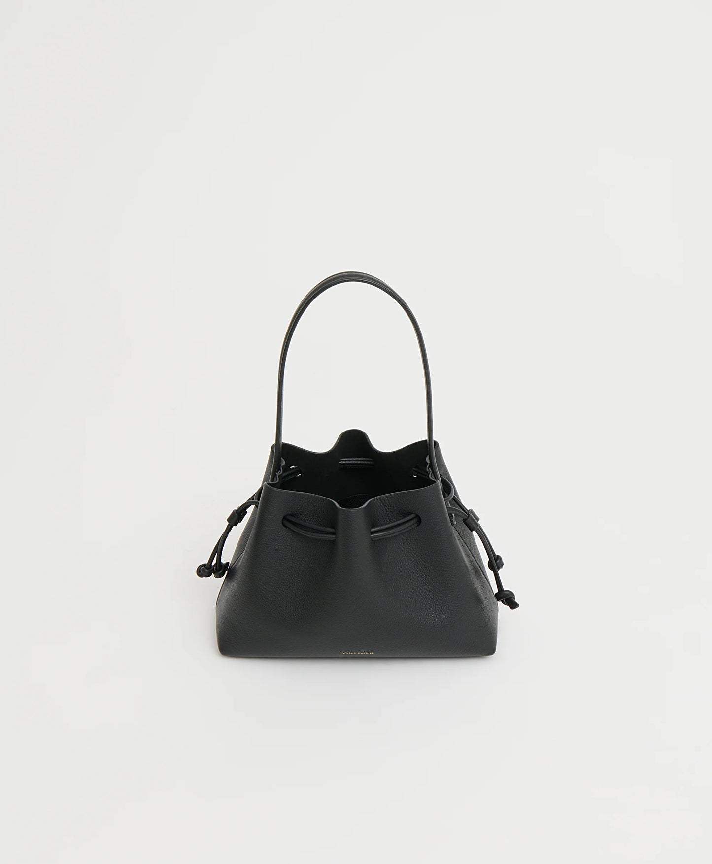 Drawstring Pouchette in Black