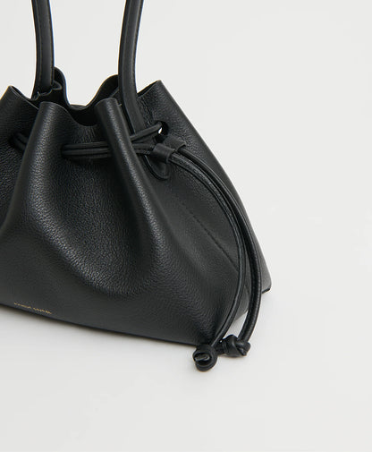 Drawstring Pouchette in Black
