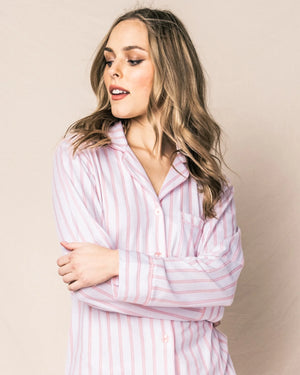 Women's Pink Stripe Luxe Pima Cotton Pajama Set