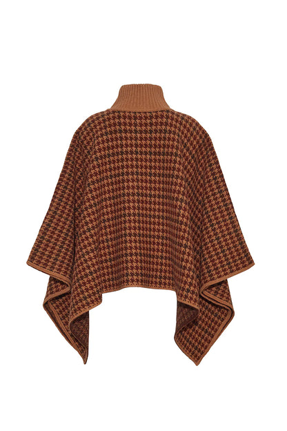 Pagoda Cape in Multi Camel Check