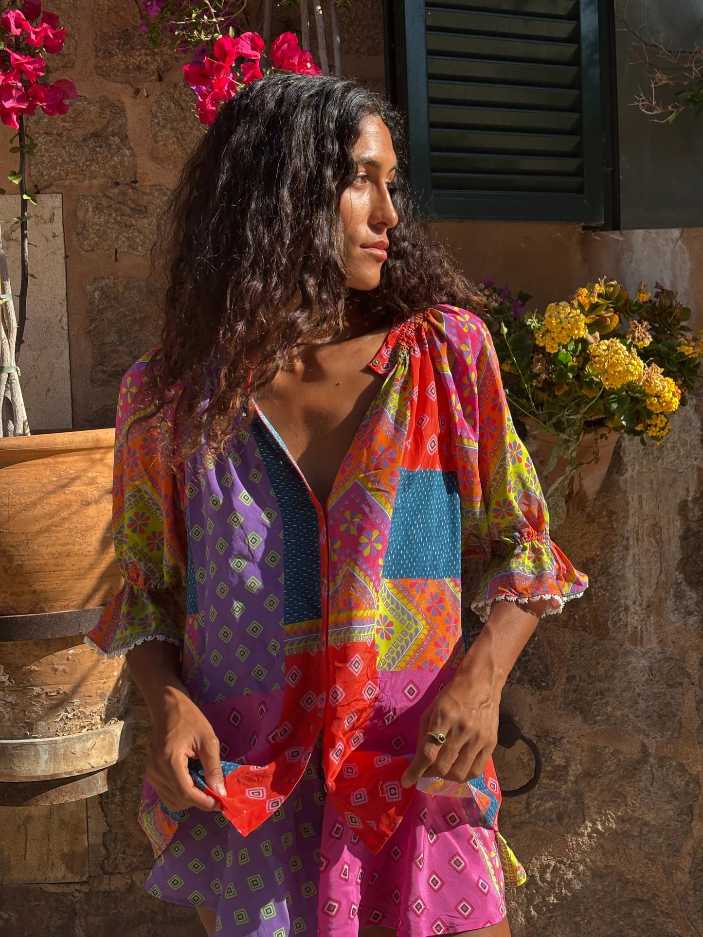 Rani Silk Short Sleeve Blouse