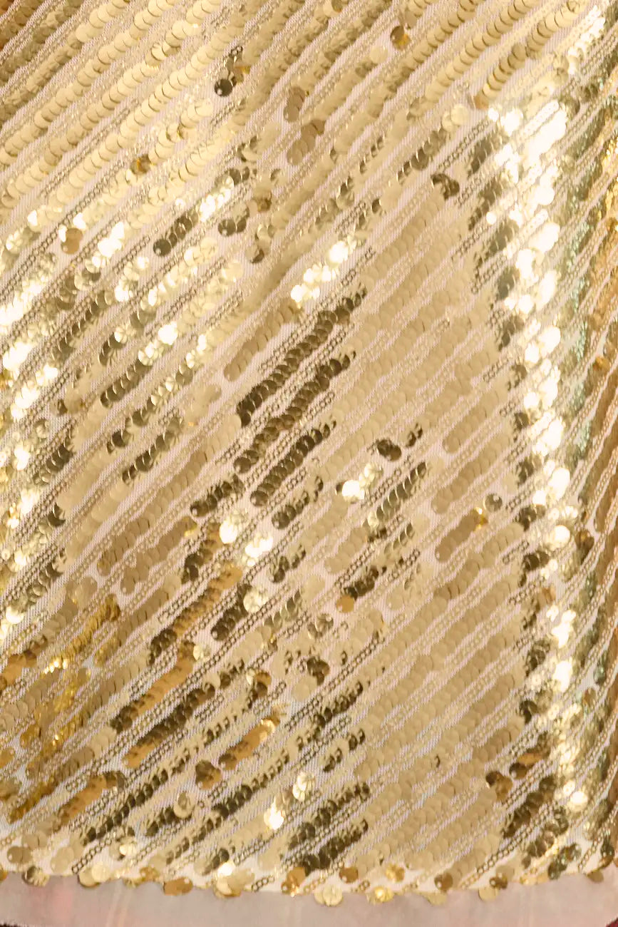 Pixie Top in Gold Sequin