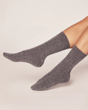 Cashmere Socks in Dark Grey