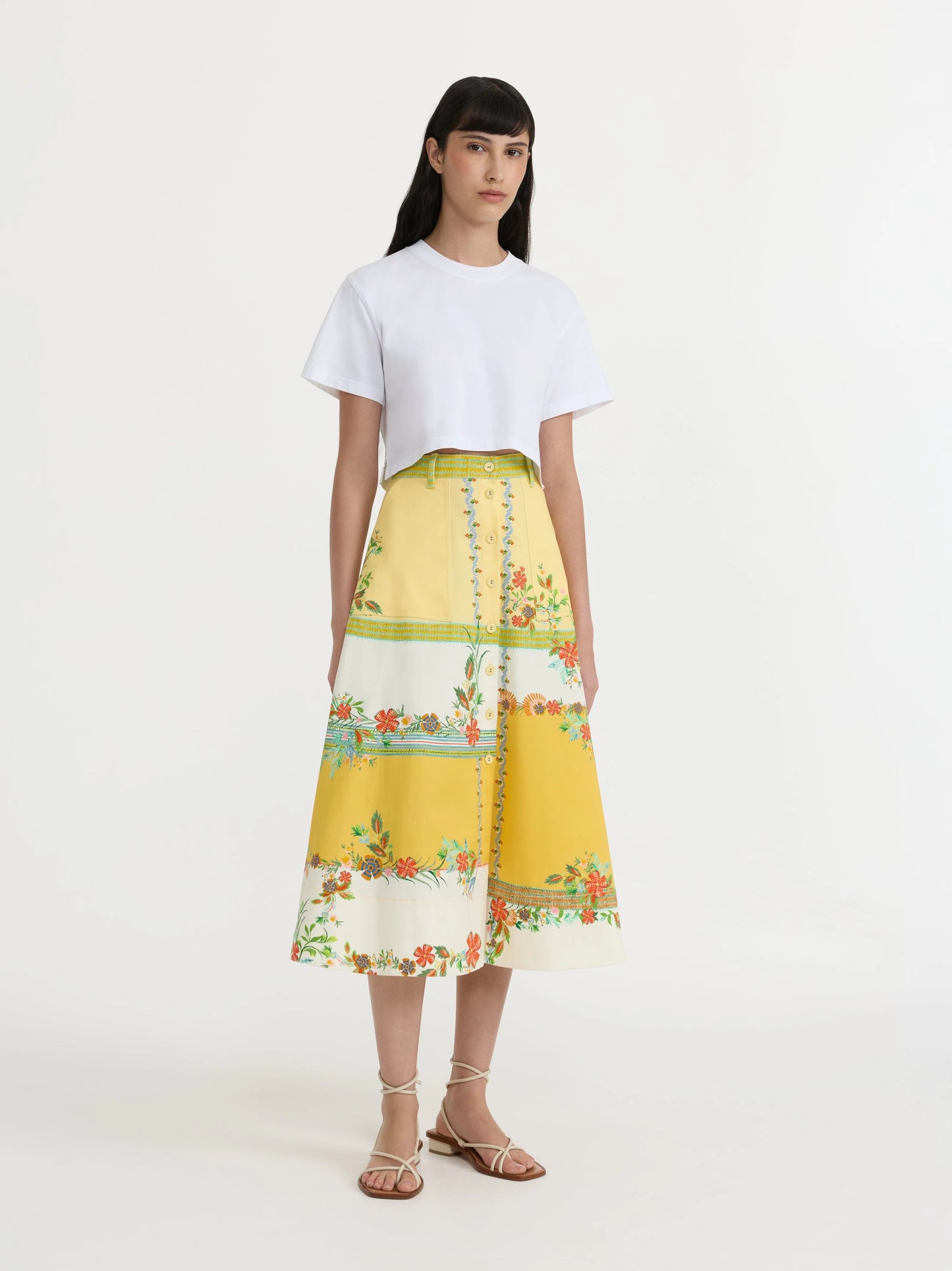 Kali C Skirt in Zinnia Patchwork