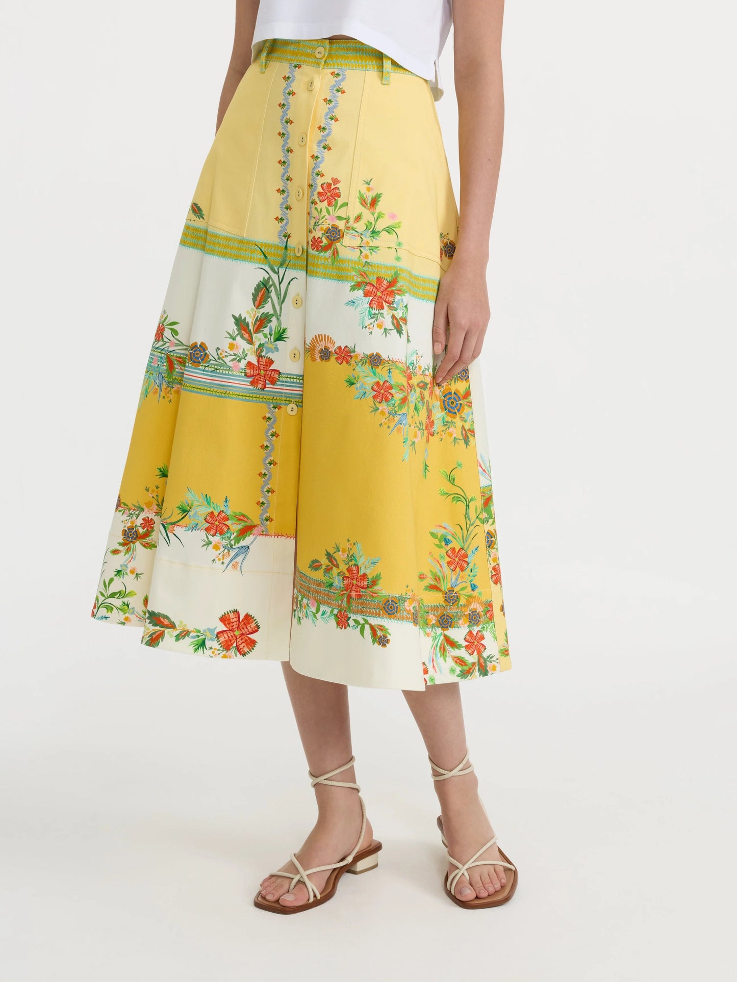 Kali C Skirt in Zinnia Patchwork