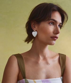 Valentina Earrings in White