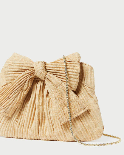Rayne Pleated Bow Clutch