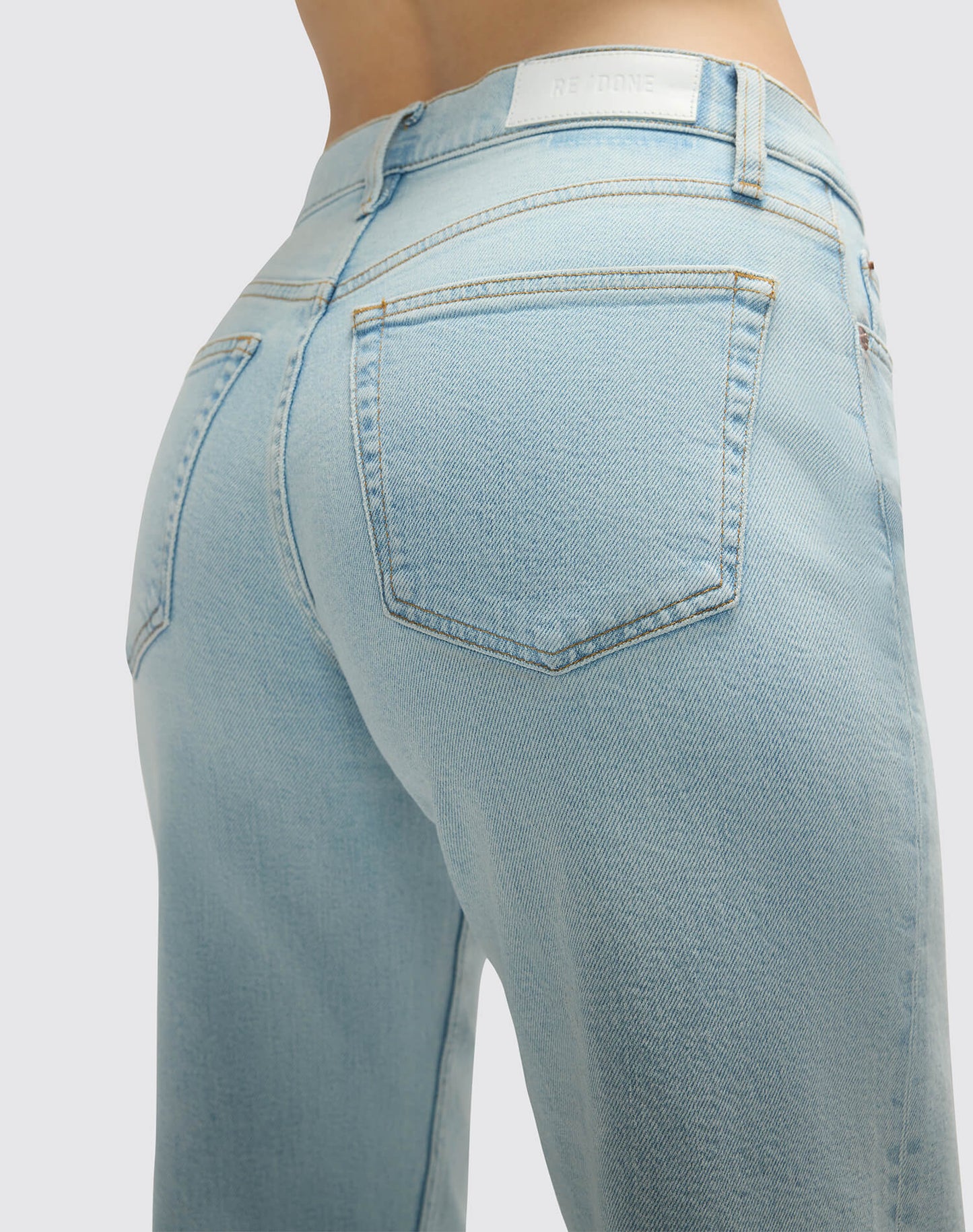 Comfort Stretch Mid Rise Wide Leg Crop in Ola Indigo