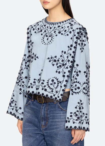 Frances Top in Blue