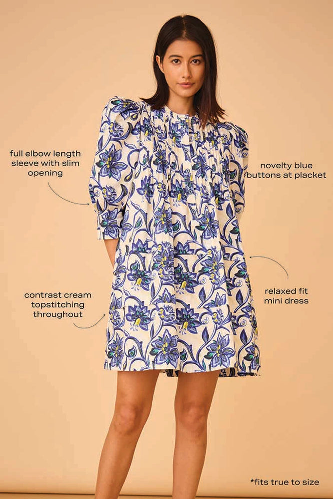 Sidney Dress in Porcelain Floral