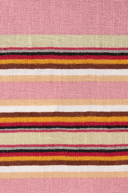 Flor Mini Dress Barragan Stripe Dusty Mauve