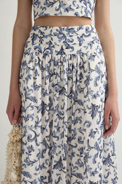 Rue Skirt in Baroque Floral