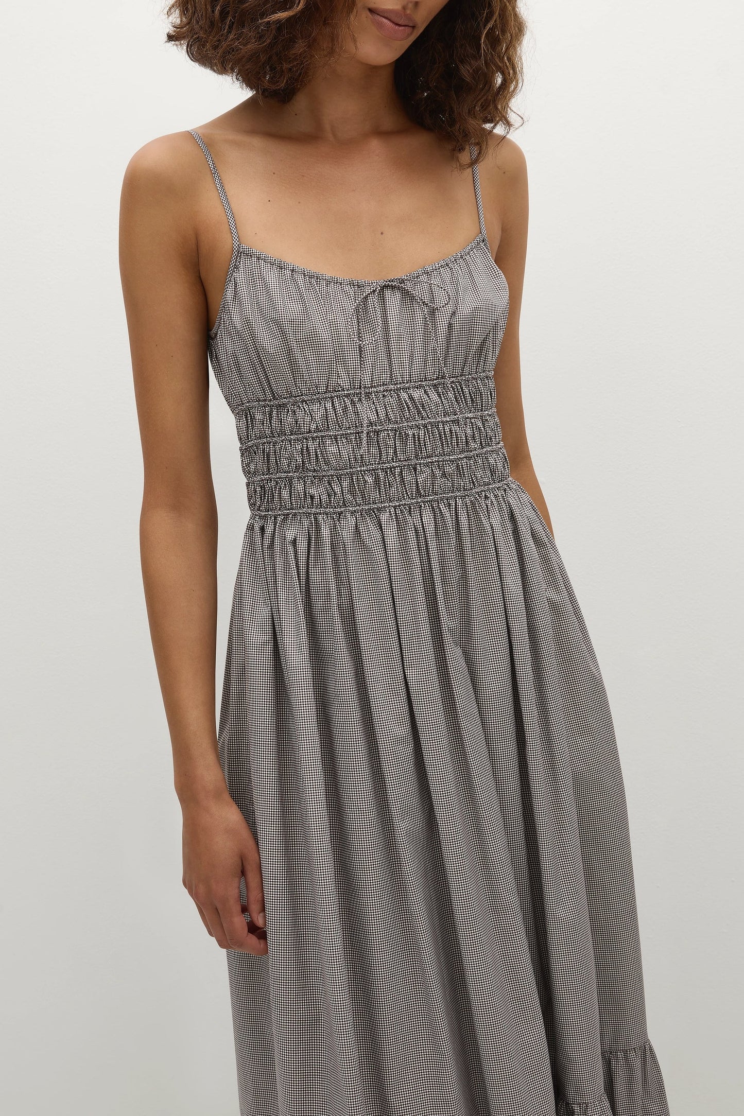 Sofie Maxi Dress Hanne Gingham Espresso