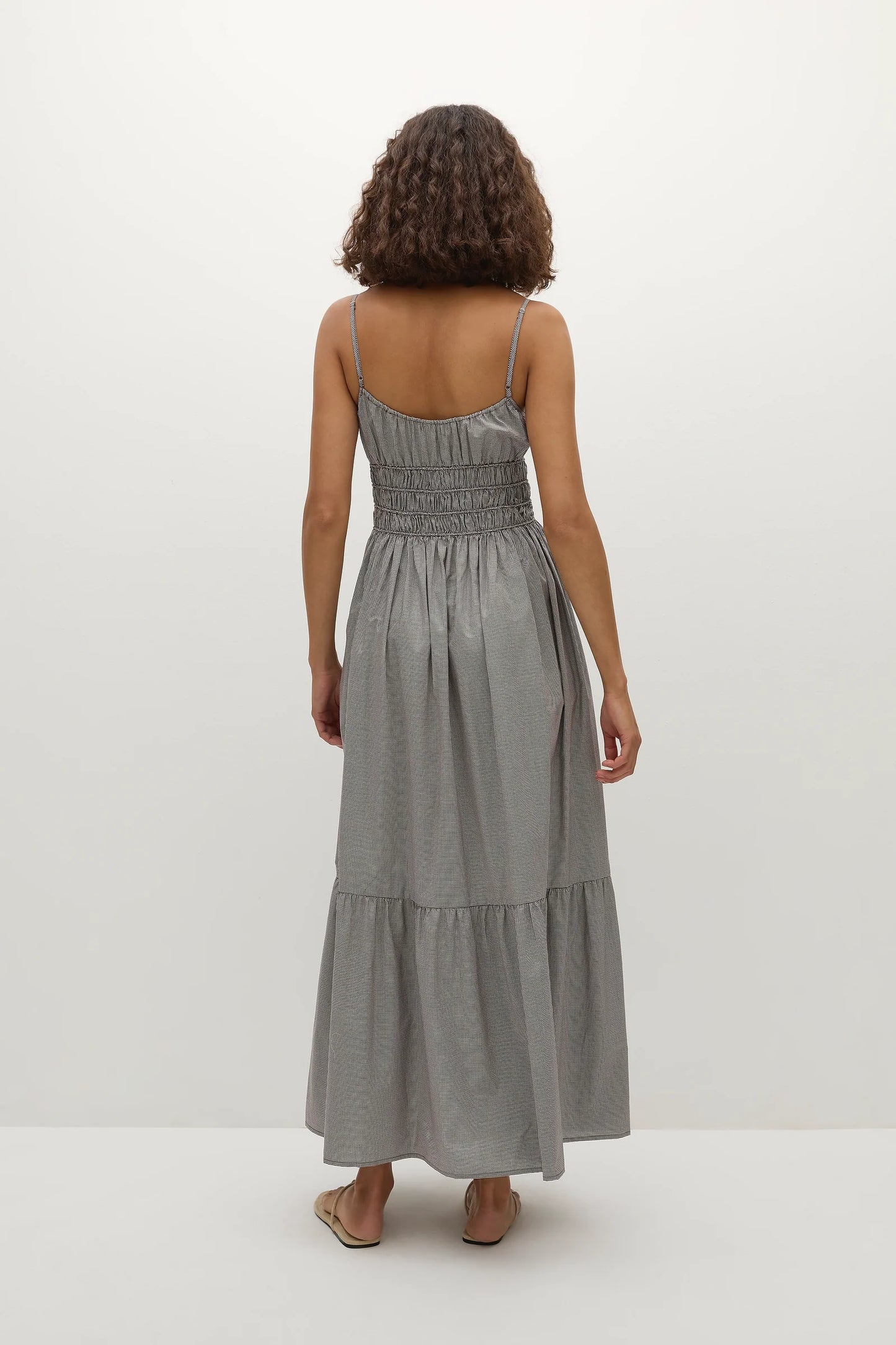 Sofie Maxi Dress Hanne Gingham Espresso