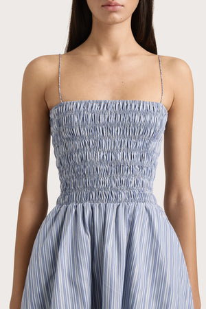 Union Mini Dress Blue Stripe