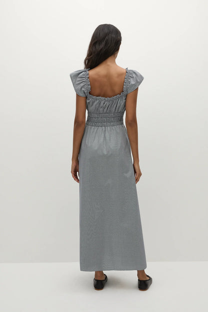 Janne Midi Dress Hanne Gingham Vintage Navy