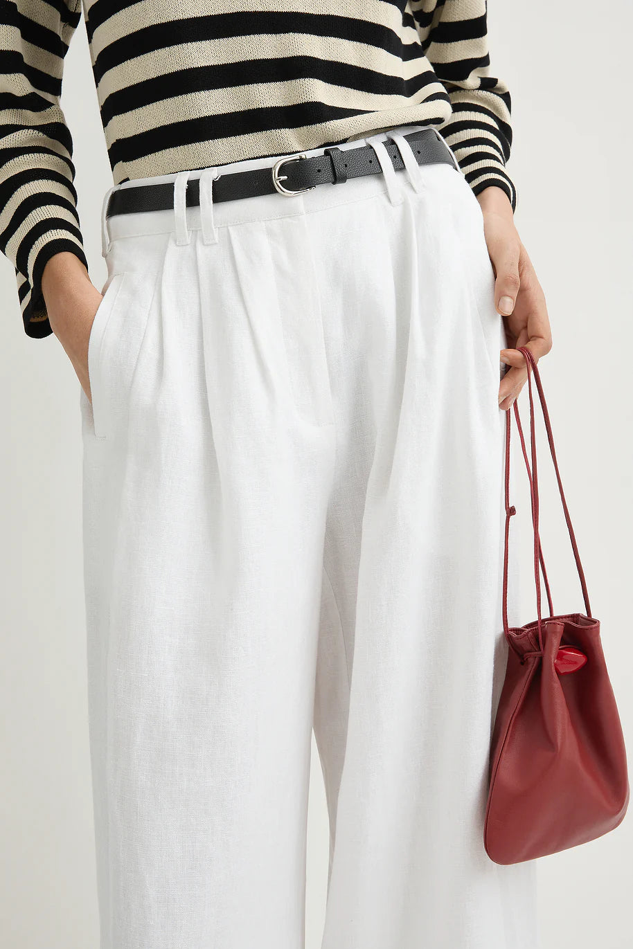 Parker Trouser in Ivory