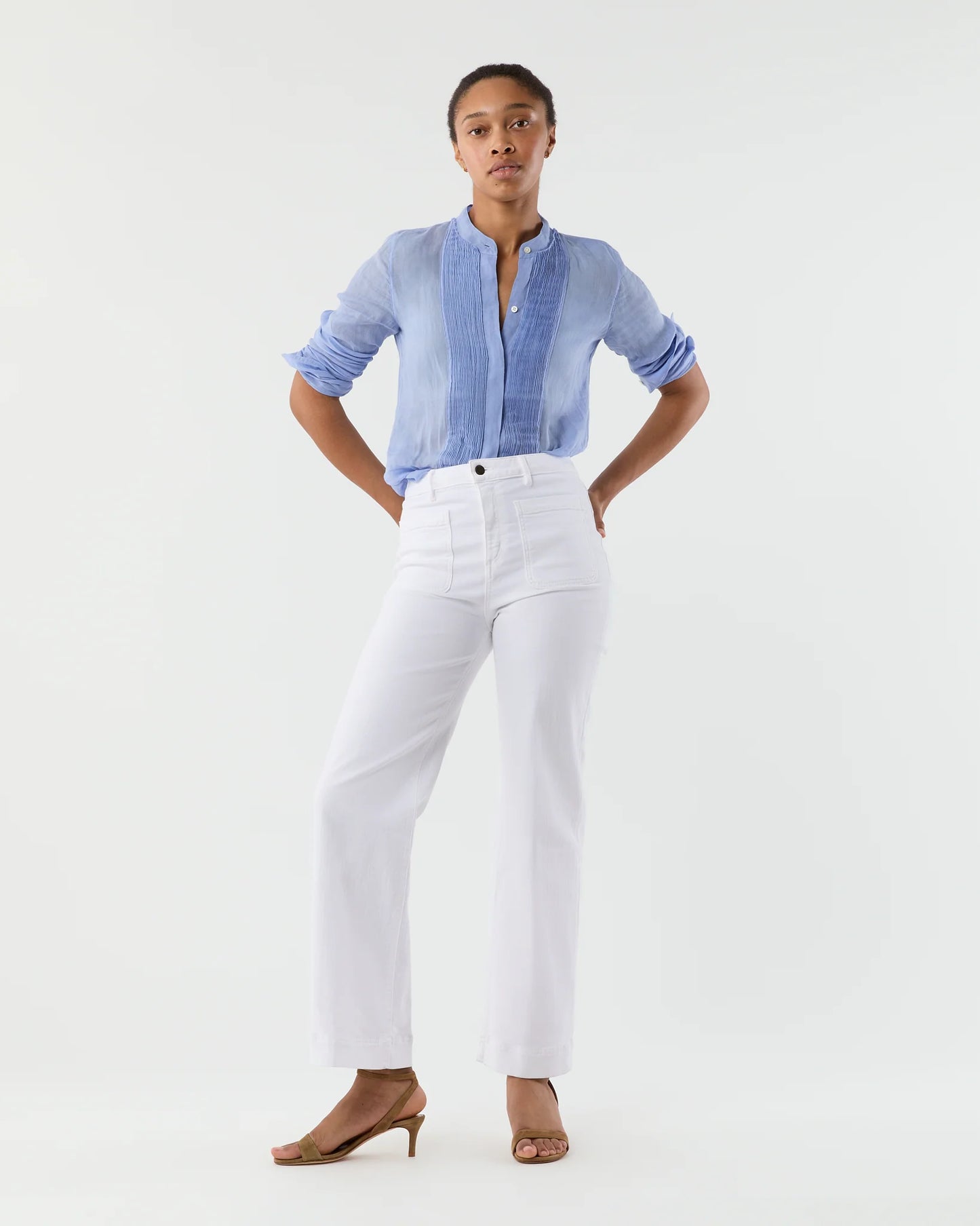 Alden Shirt in Cornflower Featherweight Ramie