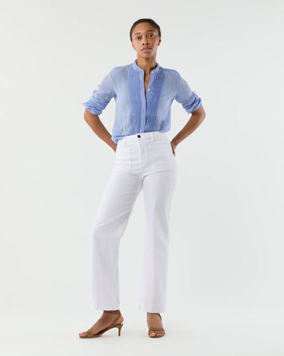 Alden Shirt in Cornflower Featherweight Ramie