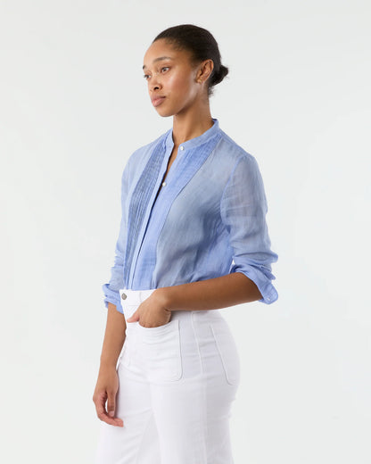 Alden Shirt in Cornflower Featherweight Ramie