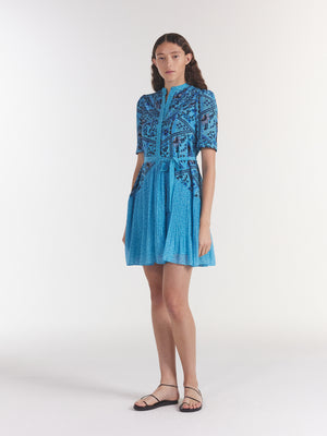 Ally Dress in Alam Patchwork Sky