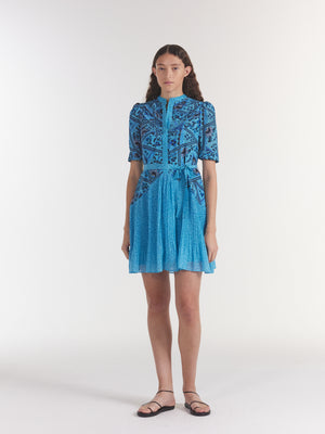 Ally Dress in Alam Patchwork Sky