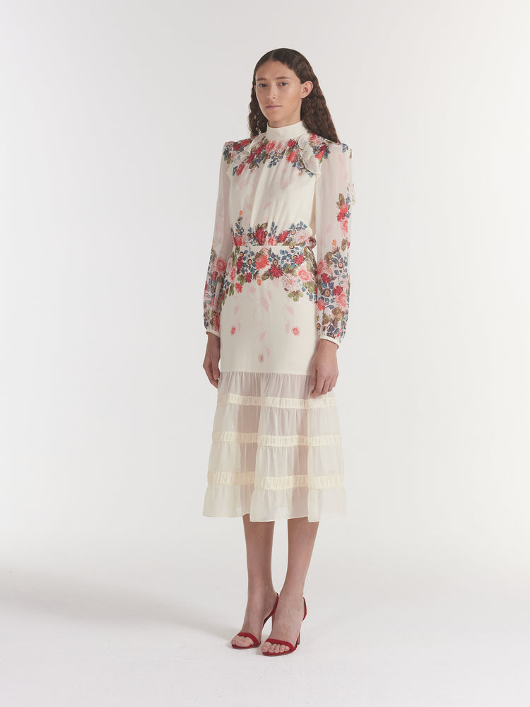 Jacqui-C Dress in Jardine Cream