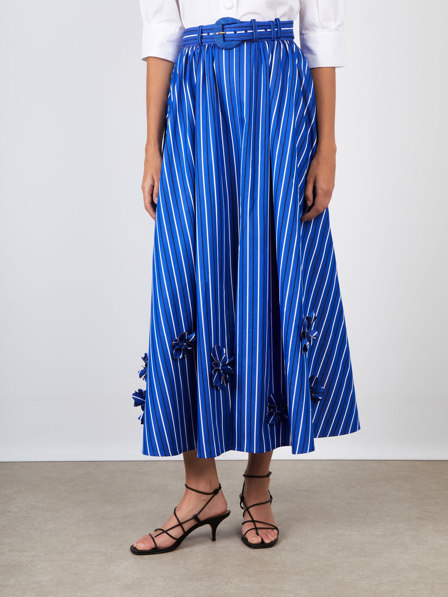 Judi Skirt in Azure Stripe