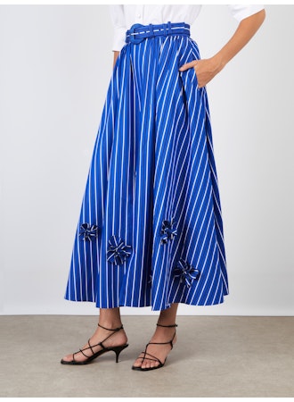 Judi Skirt in Azure Stripe