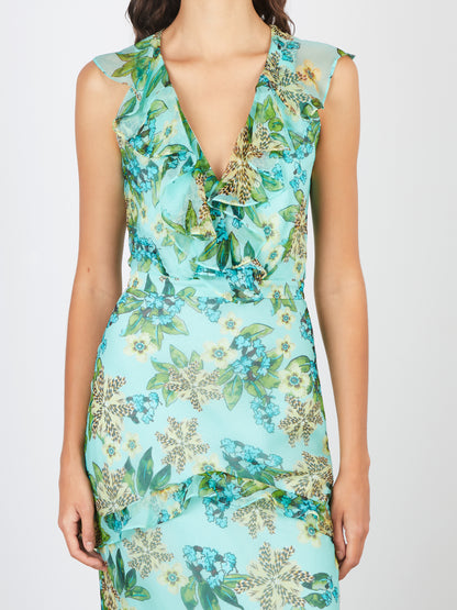 Rita Dress in Fiori Mint