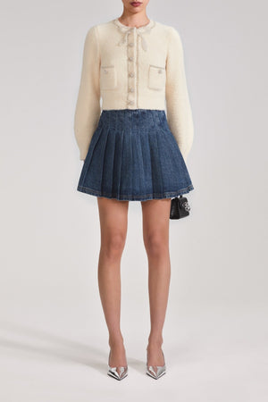 
            
                Load image into Gallery viewer, Cream Soft Knit Bow Cardigan
            
        