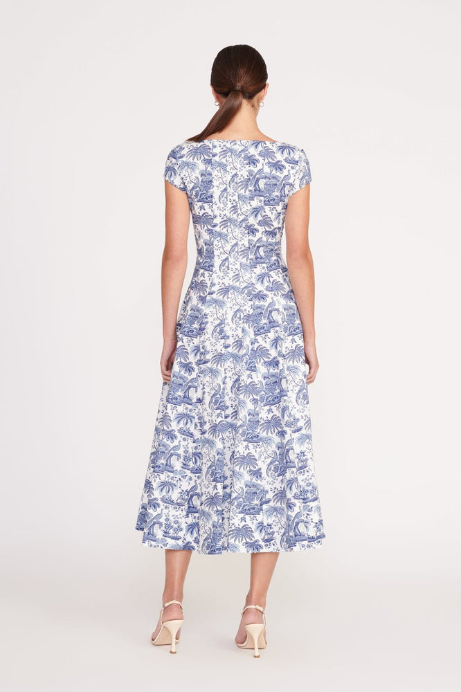 Short Sleeve Wells Dress-BlueToile