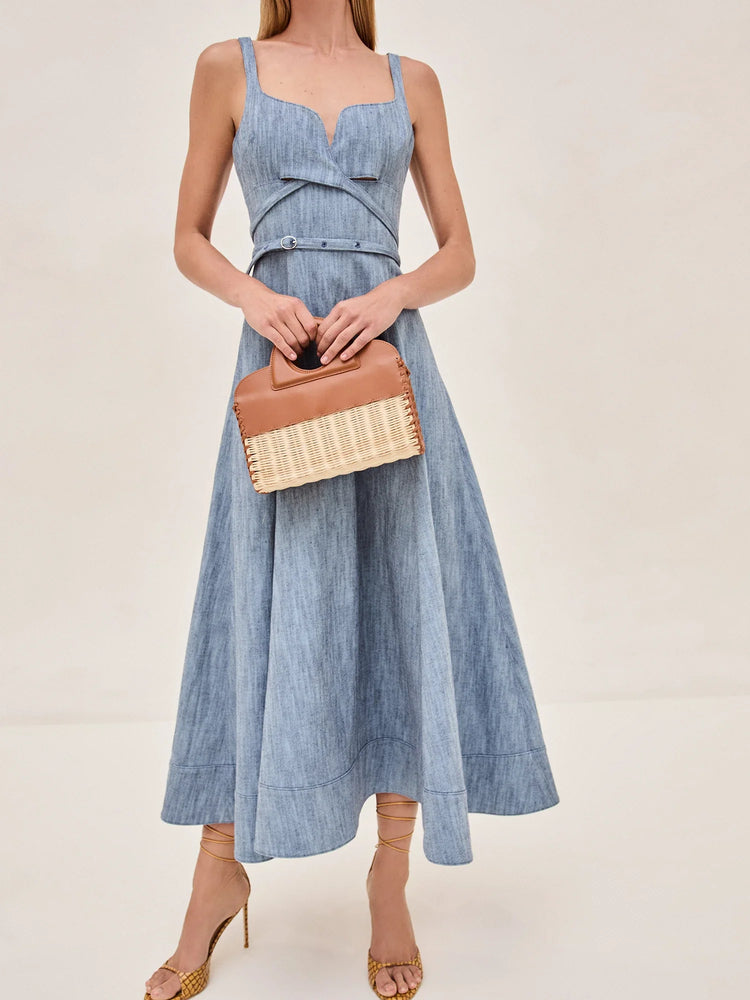 Sirene Dress in Stone Blue