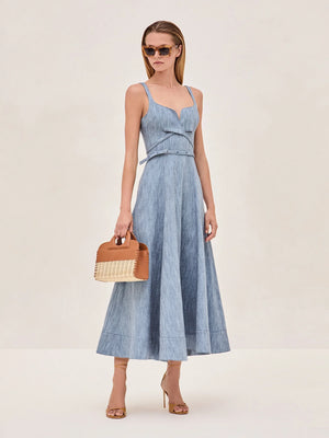 Sirene Dress in Stone Blue